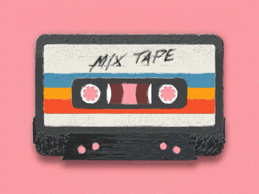 "Retro Cassettes Aud…" başlıklı Tablo Tony Rubino tarafından, Orijinal sanat, Akrilik Ahşap Sedye çerçevesi üzerine monte ed…
