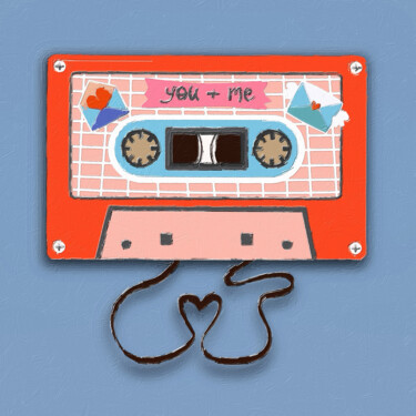 "Retro Cassettes Aud…" başlıklı Tablo Tony Rubino tarafından, Orijinal sanat, Akrilik Ahşap Sedye çerçevesi üzerine monte ed…