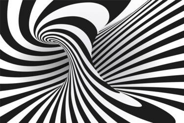Malarstwo zatytułowany „Swirl Groovy Hippie…” autorstwa Tony Rubino, Oryginalna praca, Akryl Zamontowany na Drewniana rama n…