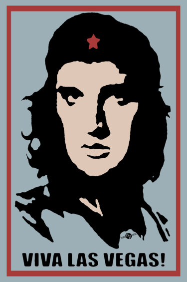 Painting titled "Elvis Che Guevara V…" by Tony Rubino, Original Artwork, Acrylic Mounted on Wood Stretcher frame