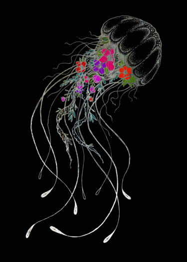 Картина под названием "Rubino Zen Octopus…" - Tony Rubino, Подлинное произведение искусства, Акрил Установлен на Деревянная…