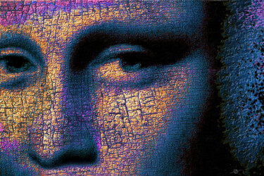 Peinture intitulée "Mona Lisa Eyes 2" par Tony Rubino, Œuvre d'art originale, Acrylique Monté sur Châssis en bois