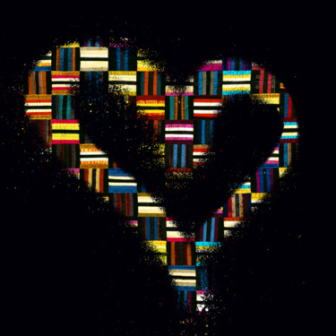 Картина под названием "Heart for Women and…" - Tony Rubino, Подлинное произведение искусства, Акрил Установлен на Деревянная…