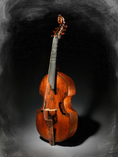 Painting titled "Classic Violin" by Tony Rubino, Original Artwork, Acrylic Mounted on Wood Stretcher frame