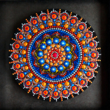 Ζωγραφική με τίτλο "Decorative Ceramic…" από Tony Rubino, Αυθεντικά έργα τέχνης, Ακρυλικό Τοποθετήθηκε στο Ξύλινο φορείο σκε…
