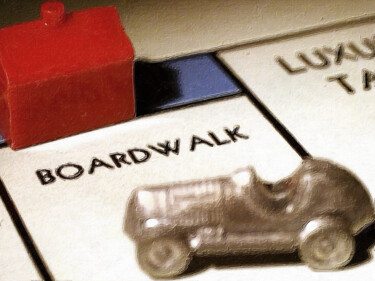 Pittura intitolato "Monopoly Board Cust…" da Tony Rubino, Opera d'arte originale, Acrilico Montato su Telaio per barella in…