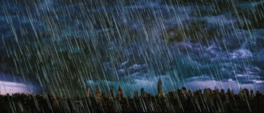 제목이 "New York City Skyli…"인 미술작품 Tony Rubino로, 원작, 아크릴 나무 들것 프레임에 장착됨