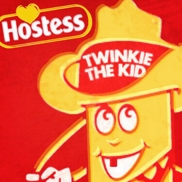 Pintura titulada "Hostess Twinkie The…" por Tony Rubino, Obra de arte original, Acrílico Montado en Bastidor de camilla de m…