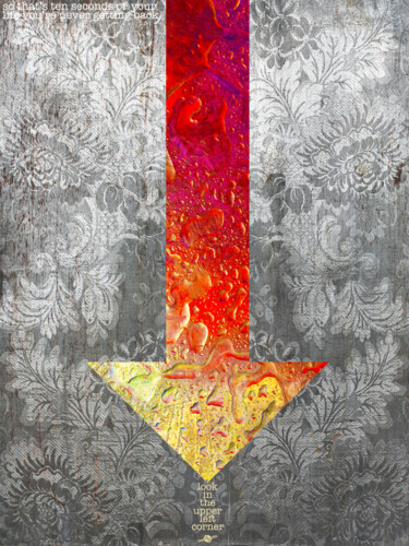 Картина под названием "Closely Red" - Tony Rubino, Подлинное произведение искусства, Акрил Установлен на Деревянная рама для…