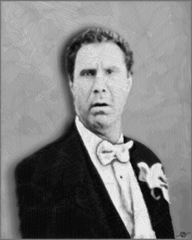 Peinture intitulée "Will Ferrell Old Sc…" par Tony Rubino, Œuvre d'art originale, Acrylique Monté sur Châssis en bois