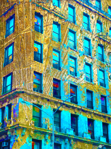Malarstwo zatytułowany „City Sky” autorstwa Tony Rubino, Oryginalna praca, Akryl Zamontowany na Drewniana rama noszy