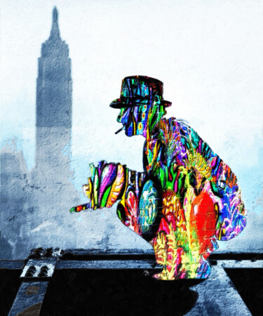 Painting titled "New York Photograph…" by Tony Rubino, Original Artwork, Acrylic Mounted on Wood Stretcher frame