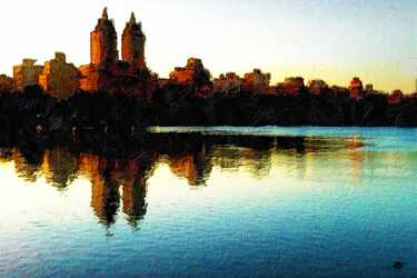 Картина под названием "San Remo NYC" - Tony Rubino, Подлинное произведение искусства, Акрил Установлен на Деревянная рама дл…
