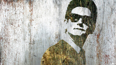 Malarstwo zatytułowany „Silver Roy Orbison” autorstwa Tony Rubino, Oryginalna praca, Akryl Zamontowany na Drewniana rama nos…