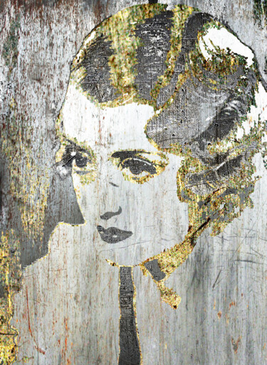 Painting titled "Silver Screen Bette…" by Tony Rubino, Original Artwork, Acrylic Mounted on Wood Stretcher frame