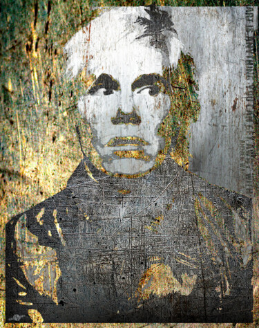 Malarstwo zatytułowany „Andy Warhol” autorstwa Tony Rubino, Oryginalna praca, Akryl Zamontowany na Drewniana rama noszy