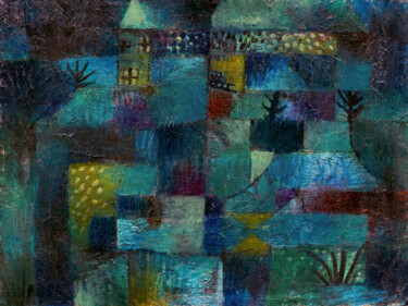 Картина под названием "Paul Klee Tribute A…" - Tony Rubino, Подлинное произведение искусства, Акрил Установлен на Деревянная…