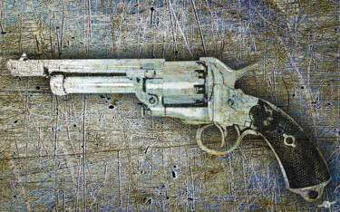 Ζωγραφική με τίτλο "Shot The Sheriff" από Tony Rubino, Αυθεντικά έργα τέχνης, Ακρυλικό Τοποθετήθηκε στο Ξύλινο φορείο σκελετό