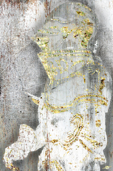 Картина под названием "Knight sheet metal." - Tony Rubino, Подлинное произведение искусства, Акрил Установлен на Деревянная…