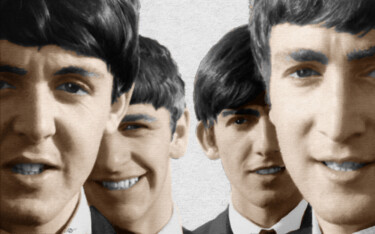 "The Beatles Paintin…" başlıklı Tablo Tony Rubino tarafından, Orijinal sanat, Akrilik Ahşap Sedye çerçevesi üzerine monte ed…