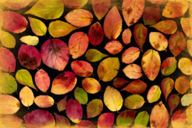 Картина под названием "Abstract Zen Leaves…" - Tony Rubino, Подлинное произведение искусства, Акрил Установлен на Деревянная…