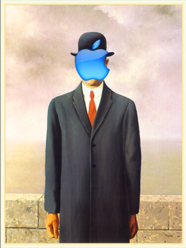 Painting titled "Rene Magritte Son o…" by Tony Rubino, Original Artwork, Acrylic Mounted on Wood Stretcher frame