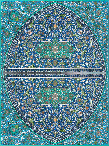 Pintura intitulada "La Decoration Arabe…" por Tony Rubino, Obras de arte originais, Acrílico Montado em Armação em madeira