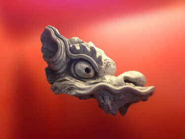 Картина под названием "Floating Dragon" - Tony Rubino, Подлинное произведение искусства, Акрил Установлен на Деревянная рама…