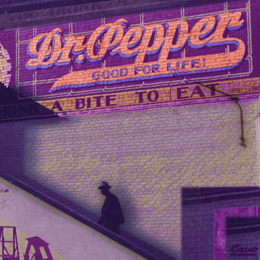 Pintura titulada "Dr Pepper Blues" por Tony Rubino, Obra de arte original, Acrílico Montado en Bastidor de camilla de madera