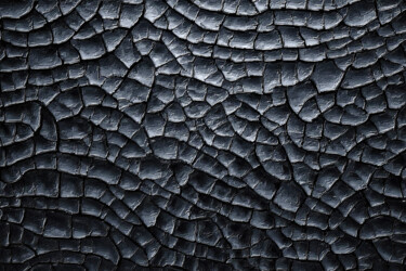 Картина под названием "Black cracked Stree…" - Tony Rubino, Подлинное произведение искусства, Акрил Установлен на Деревянная…