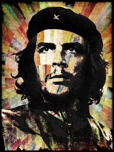 Painting titled "Che Guevara Revolut…" by Tony Rubino, Original Artwork, Acrylic Mounted on Wood Stretcher frame