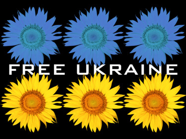 Malarstwo zatytułowany „Support Ukraine 2 U…” autorstwa Tony Rubino, Oryginalna praca, Akryl Zamontowany na Drewniana rama n…