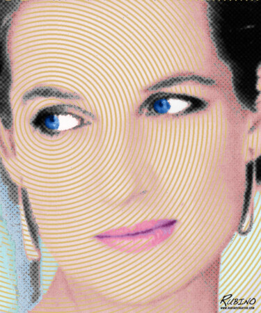 Картина под названием "Princess Lady Diana" - Tony Rubino, Подлинное произведение искусства, Акрил Установлен на Деревянная…