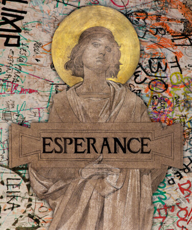 Malarstwo zatytułowany „Esperance Hope draw…” autorstwa Tony Rubino, Oryginalna praca, Akryl Zamontowany na Drewniana rama n…