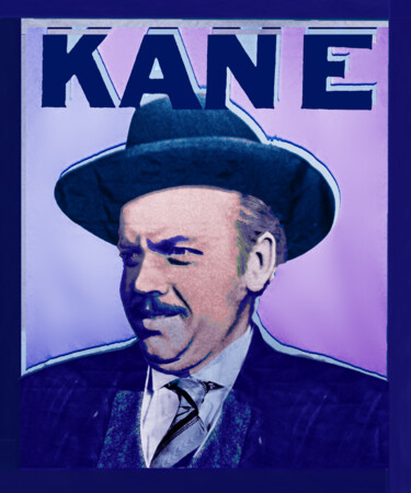 Painting titled "Citizen Kane Orson…" by Tony Rubino, Original Artwork, Acrylic Mounted on Wood Stretcher frame