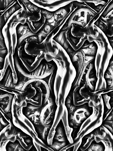 Картина под названием "Woman In The Machin…" - Tony Rubino, Подлинное произведение искусства, Акрил Установлен на Деревянная…