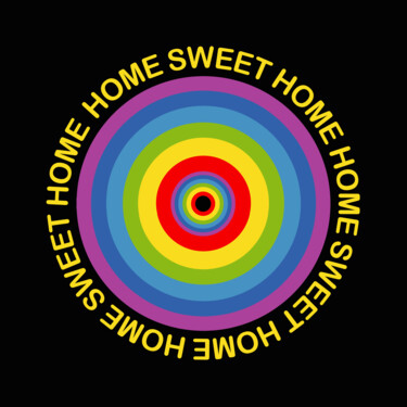 Schilderij getiteld "Home Sweet Home Lgb…" door Tony Rubino, Origineel Kunstwerk, Acryl Gemonteerd op Frame voor houten bran…