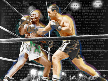 Pintura titulada "Rocky Marciano V Je…" por Tony Rubino, Obra de arte original, Acrílico Montado en Bastidor de camilla de m…