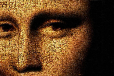 Pintura intitulada "Mona Lisa Eyes 3" por Tony Rubino, Obras de arte originais, Acrílico Montado em Armação em madeira