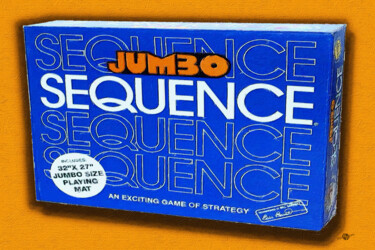 Sequence Board Game Painting Painting titled "Sequence Board Game…" by Tony Rubino, Original Artwork, Acrylic Mounted on Wood Stretcher frame