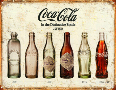 Malerei mit dem Titel "Coca-Cola Bottle Ev…" von Tony Rubino, Original-Kunstwerk, Acryl Auf Keilrahmen aus Holz montiert