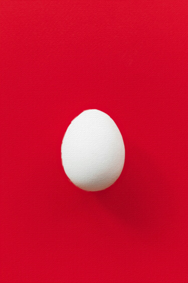 "Egg On Red" başlıklı Tablo Tony Rubino tarafından, Orijinal sanat, Akrilik Ahşap Sedye çerçevesi üzerine monte edilmiş