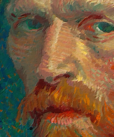 Malarstwo zatytułowany „Vincent van Gogh Ex…” autorstwa Tony Rubino, Oryginalna praca, Akryl Zamontowany na Drewniana rama n…