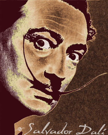 Pintura titulada "Salvador Dali Pop A…" por Tony Rubino, Obra de arte original, Acrílico Montado en Bastidor de camilla de m…