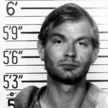 "Jeffrey Dahmer Mug…" başlıklı Tablo Tony Rubino tarafından, Orijinal sanat, Akrilik Ahşap Sedye çerçevesi üzerine monte edi…
