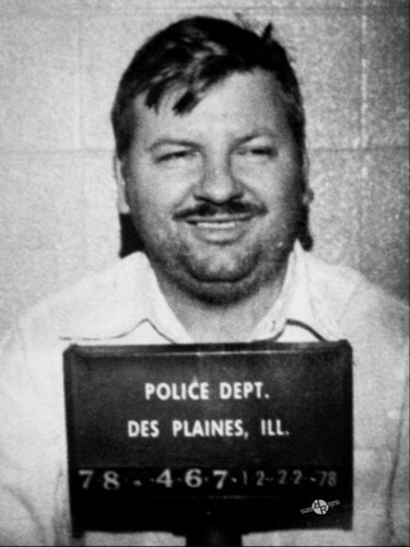 "John Wayne Gacy Mug…" başlıklı Tablo Tony Rubino tarafından, Orijinal sanat, Akrilik Ahşap Sedye çerçevesi üzerine monte ed…