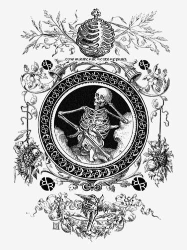 Pintura intitulada "Skull Rubino Propag…" por Tony Rubino, Obras de arte originais, Acrílico Montado em Armação em madeira