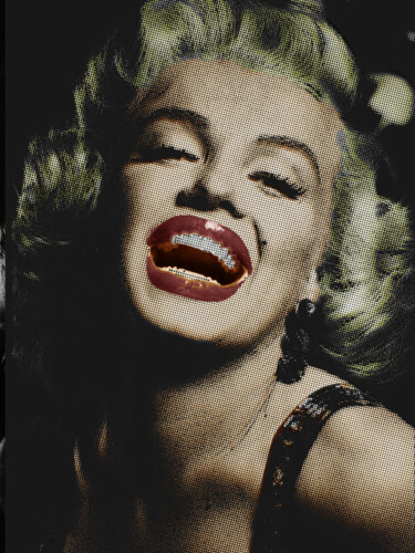 "Marilyn Monroe Scre…" başlıklı Tablo Tony Rubino tarafından, Orijinal sanat, Akrilik Ahşap Sedye çerçevesi üzerine monte ed…