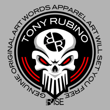 Картина под названием "Rubino Brand Tees T…" - Tony Rubino, Подлинное произведение искусства, Акрил Установлен на Деревянная…