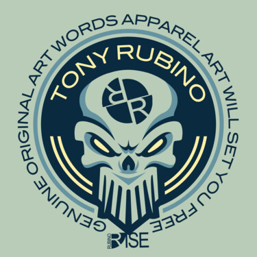 Malarstwo zatytułowany „Rubino Brand Tees T…” autorstwa Tony Rubino, Oryginalna praca, Akryl Zamontowany na Drewniana rama n…